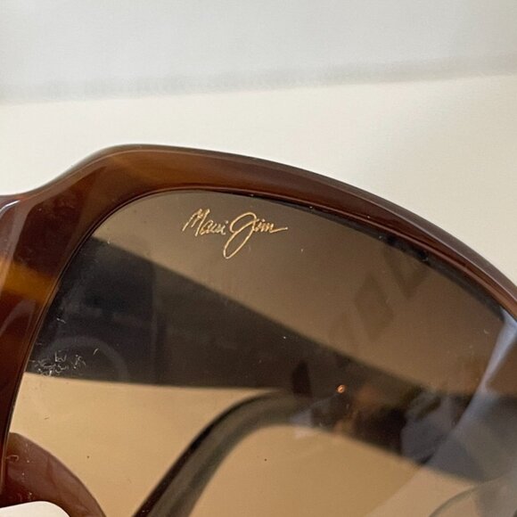 Maui Jim Sunglasses MJ295-03T Nalani Brown Woodgrain Blue Frames HCL Bronze Lens - Picture 2 of 5